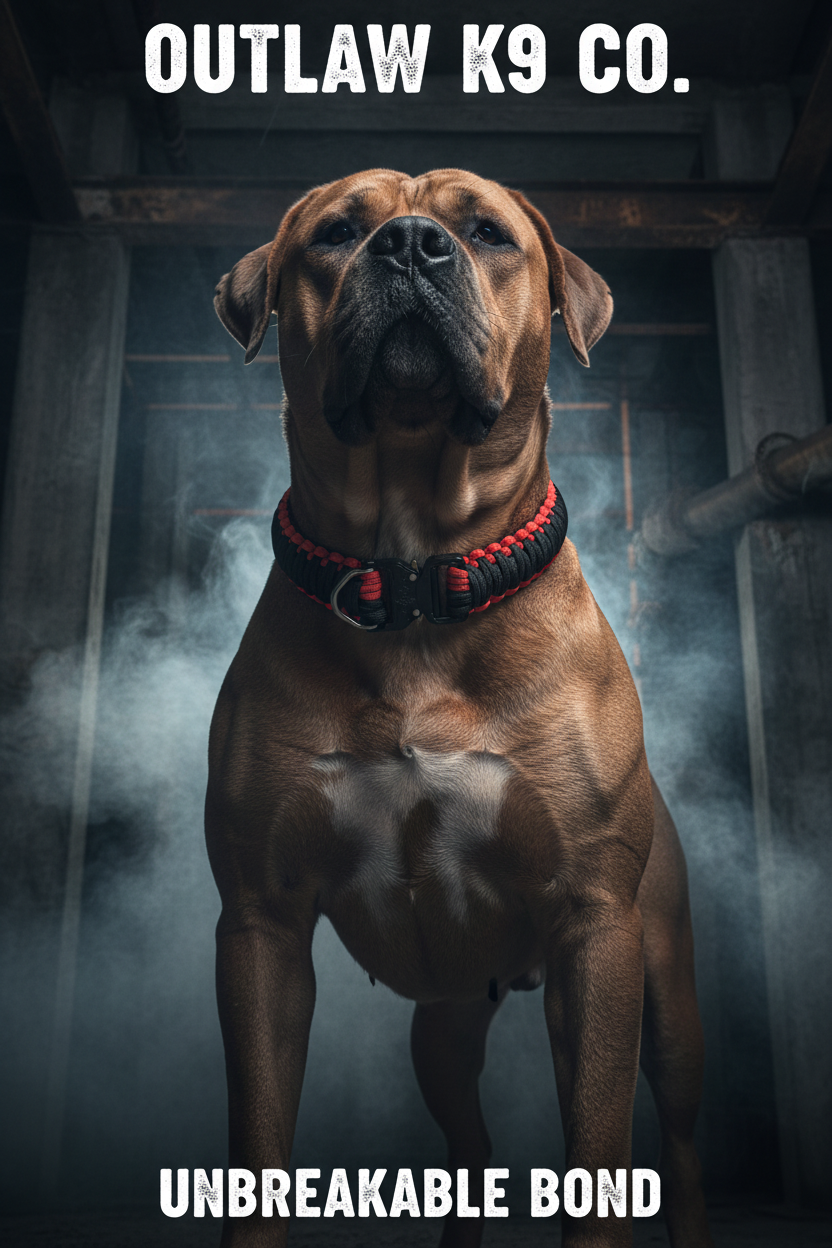 Breach Collar on Boerboel low angle industrial brand campaign